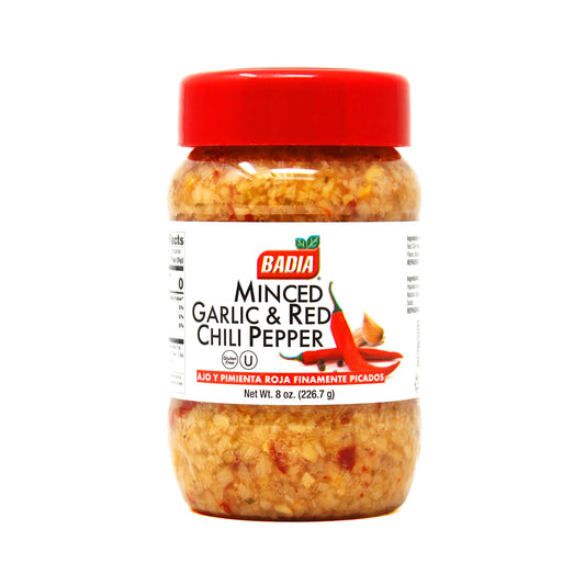 Badia Minced Garlic Red Chili Pepper 8oz